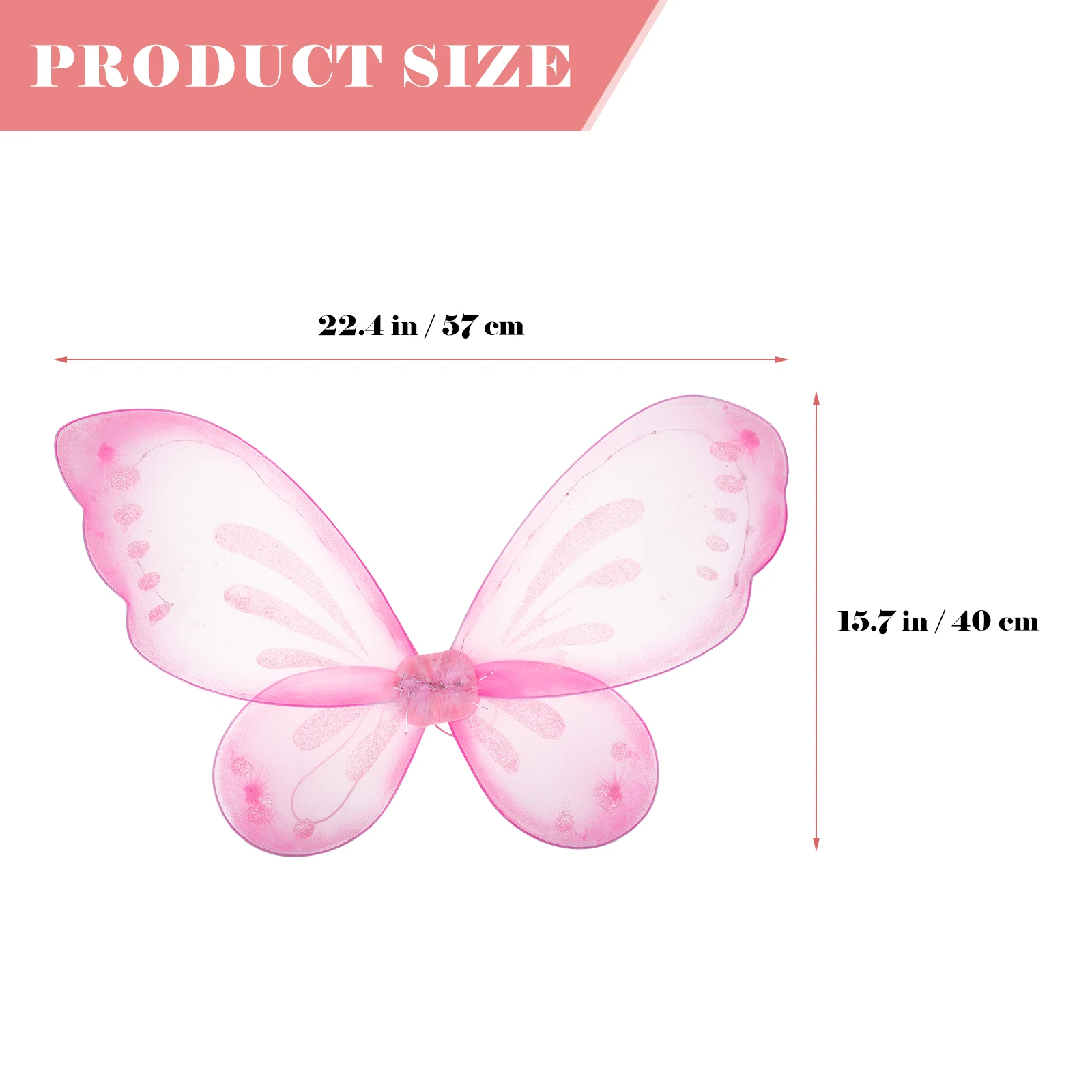 

Glowing Fairy Wings Lighted Butterfly Costume Accessory for Girls Kids Pink Shining Wear Resistant Party Stage Cosplay Role