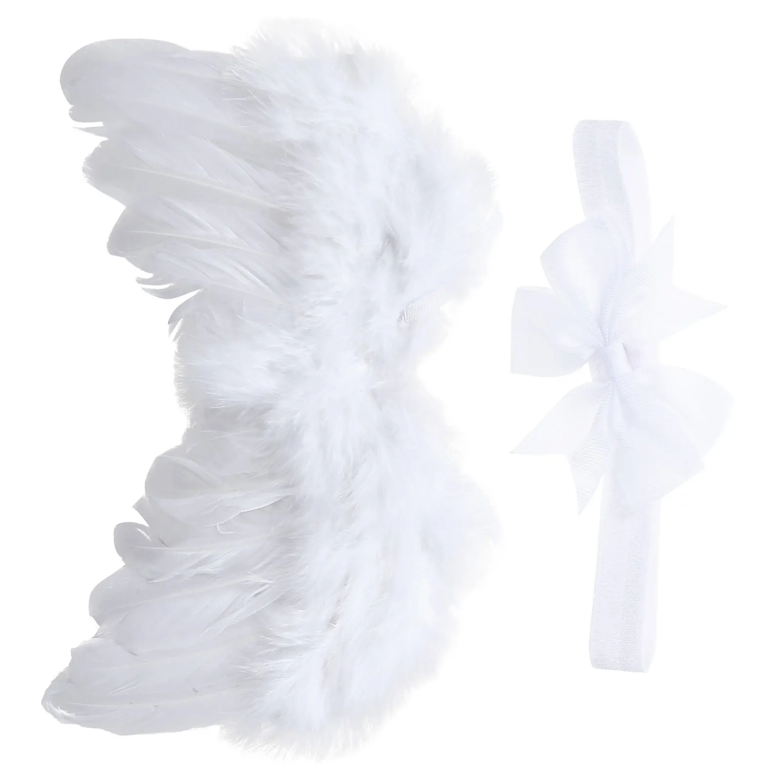 Angel เด็กเครื่องแต่งกาย Props เครื่องแต่งกาย Props น้ําหนักเบาชุดปาร์ตี้ Performing Bow Headband อุปกรณ์เสริม