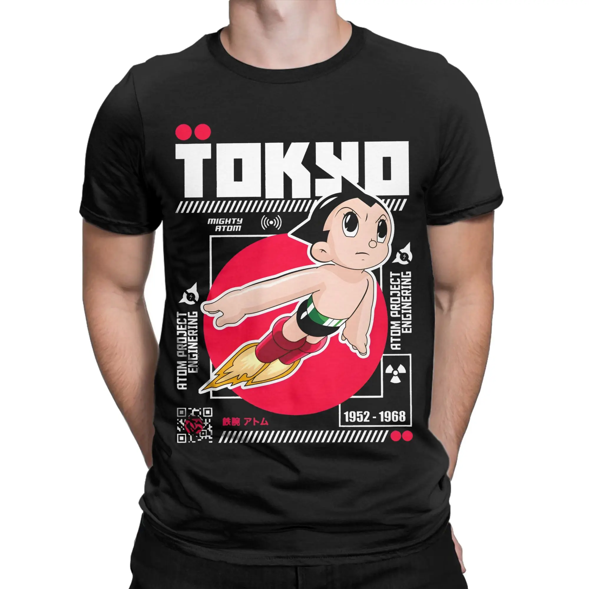 Vintage Mighty Atom Astro Boy T-Shirt Men Women Round Collar 100% Cotton T Shirts Astroboy Cartoon Tee Shirt Plus Size Tops