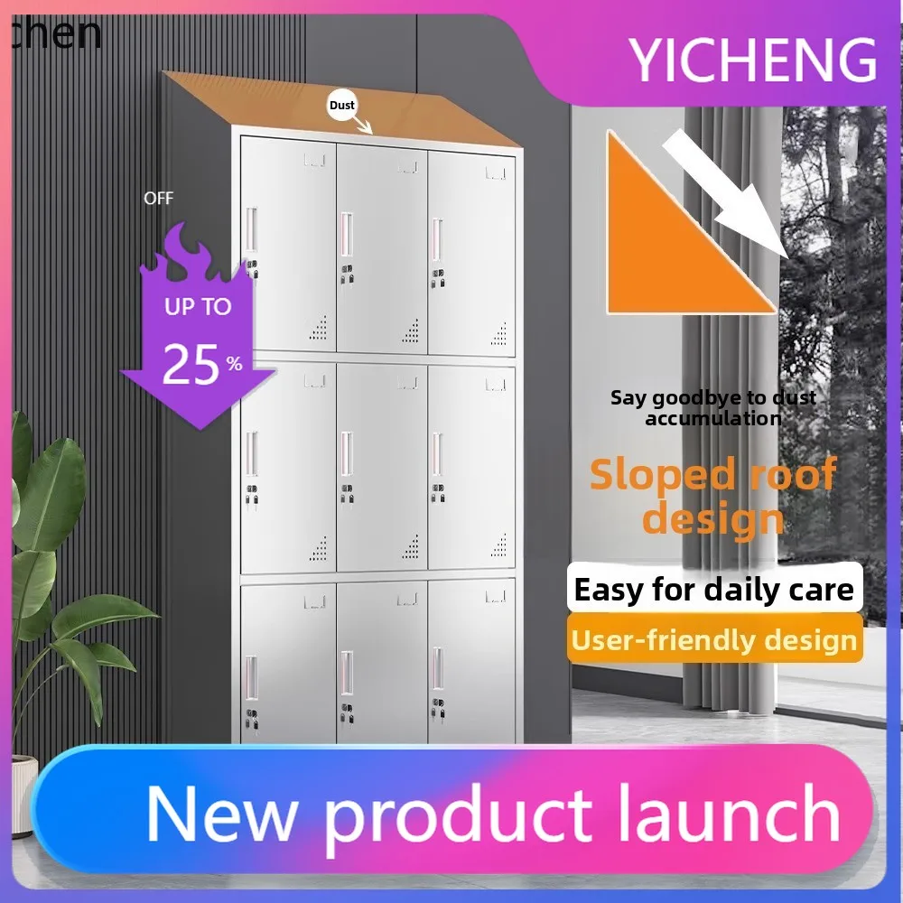 

LYY Stainless Steel Slanted Top Locker Disinfection Cabinet Storage Cabinet Shoe Cabinet