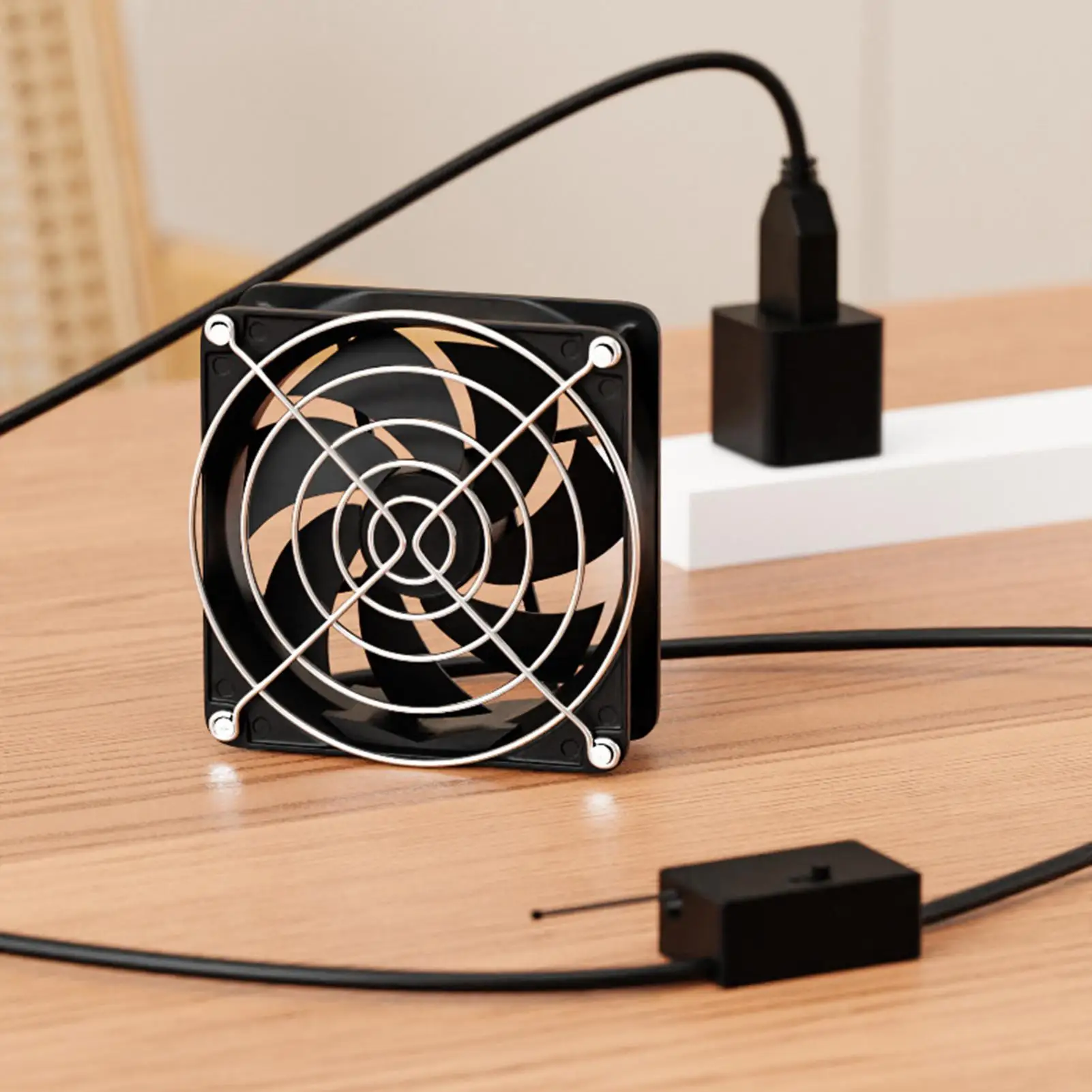 

Вентилятор для охлаждения ПК 5В, термочувствительный USB-вентилятор для роутера, приемника, усилителя, модема, ТВ-приставки, для дома и гостиной