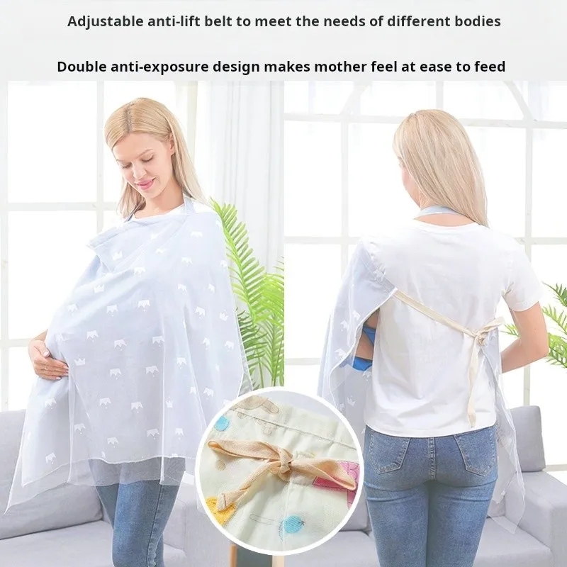 New Mother infermieristica copertura Privacy grembiule panno coperta di mussola di cotone per neonato coperture per l\'allattamento al seno