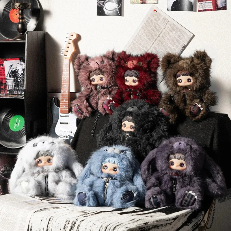 

Оригинальная кукла Maymei Rebel Doll 400% Big Doll Series: Модная коллекционная фигурка в закрытой упаковке, милый пушистый кулон-украшение, загадочная коробка-сюрприз, подарки-сюрпризы