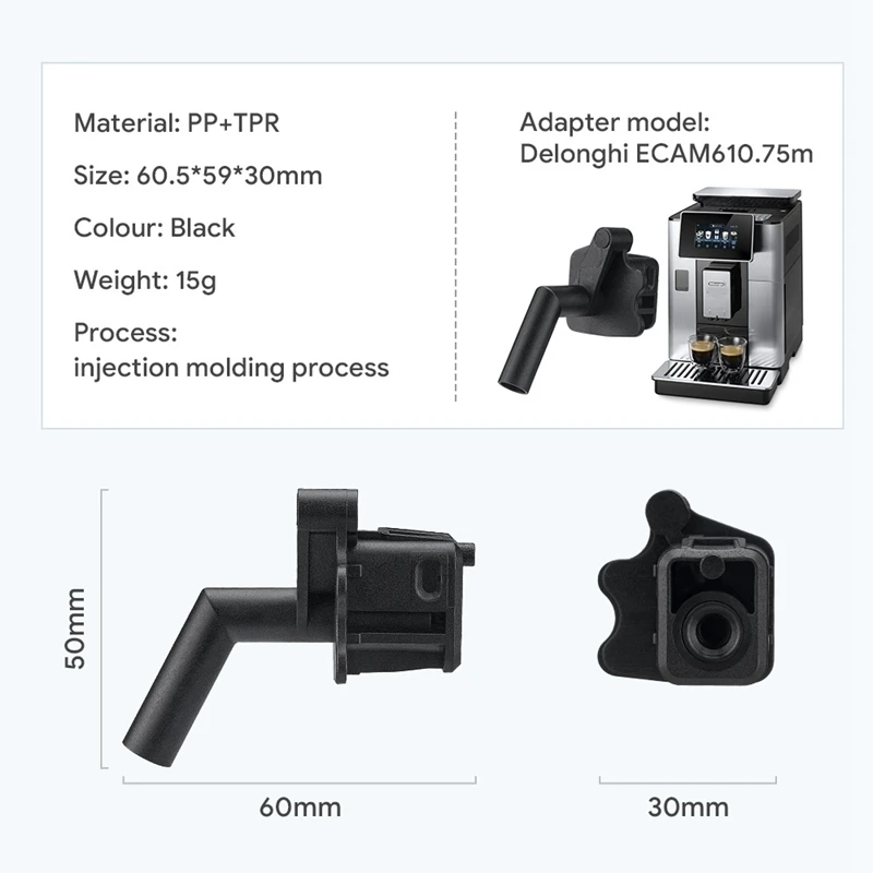 Nadaje się do De'longhi ECAM610.75 ekspres do kawy dysza odkamiewająca dysza do ekspresu do kawy dysza do czyszczenia maszyny do kawy trwała