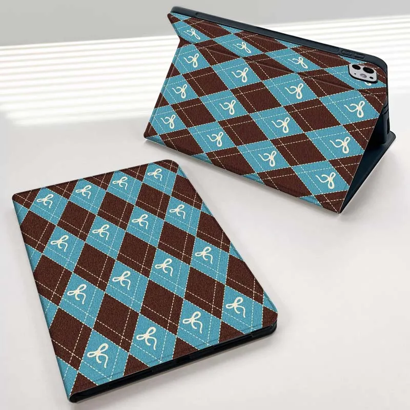 

Retro Diamond Pattern For iPad mini Air 1 2 3 4 5 6 7 6th 7th 9 11 13 M3 M2 gen 7.9 8.3 10.9 Inch 2025 Tablet Case