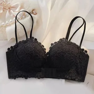 1 قطعة مثير الظهر لا الصلب الدائري الملابس الداخلية النساء الثدي الصغير جمع الثدي كبير تظهر حمالة صدر صغيرة أسود / لون البشرة / أبيض أعلى 8 مبيعات صغيرة للثدي الملابس الداخلية المثيرة - رقم 1