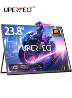 UPERFECT 23.8'' Portable Monitor 4K UHD 3840 * 2160 100% sRGB IPS Speakers USB-C HDMI Gaming Computer Display for Laptop Desktop