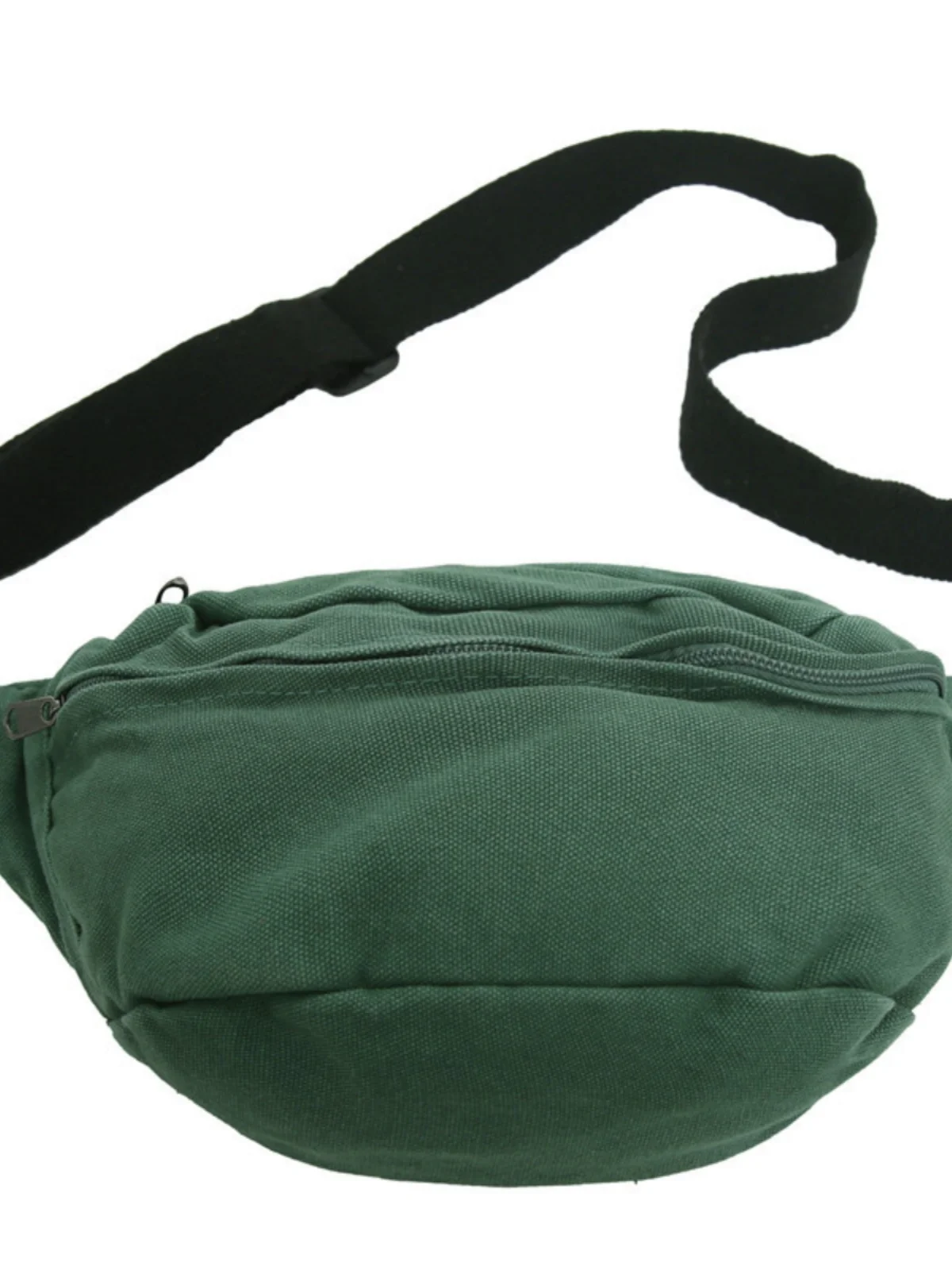 캐주얼 캔버스 크로스바디 백 유니섹스 단색 레저 웨이스트 백 심플 스타일 대각선 숄더 백 남녀 공용