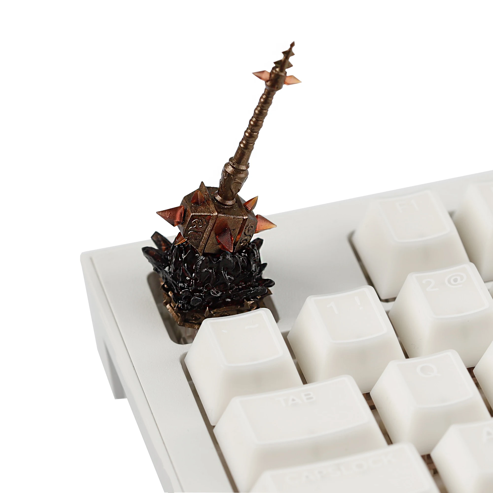 

YMDK Hammer Green Twin Blades Hatchet Key Caps Magnetic Design Personalized Custom Keycaps for MX Mechanical Keyboards