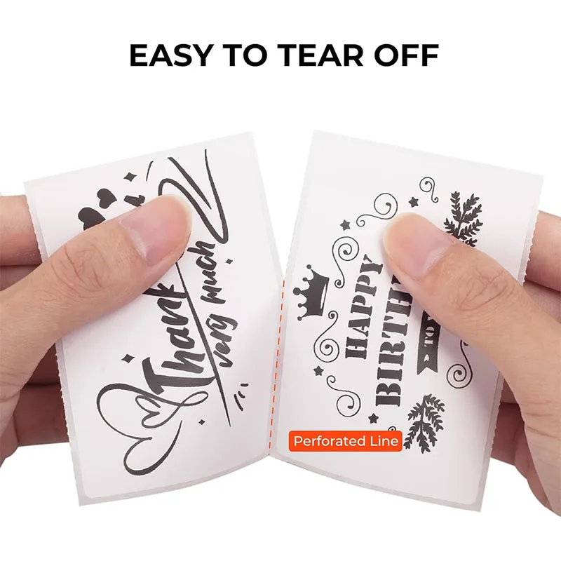 5/10rolls Thermal Label White Roll Waterproof Self-adhesive Sticker Paper For Clothes Box Price Barcode Tag Printer Phomemo D30