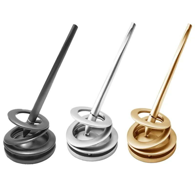 Multi-functional Silver Magnetic Levitating Pen Can Stand Up As Well As Writing Not Fall Down Self-standing Pen For Daily Office