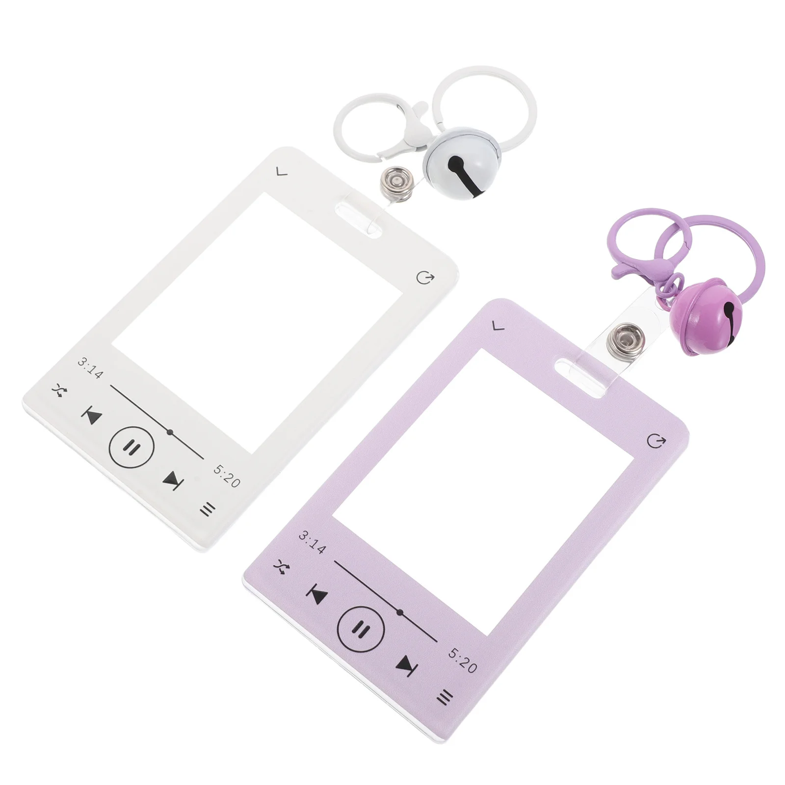 

2Pcs Card Holder Keychain Creative Clear Plastic Photo Badge Protector Waterproof Id Sleeve for Employee Work Student Office