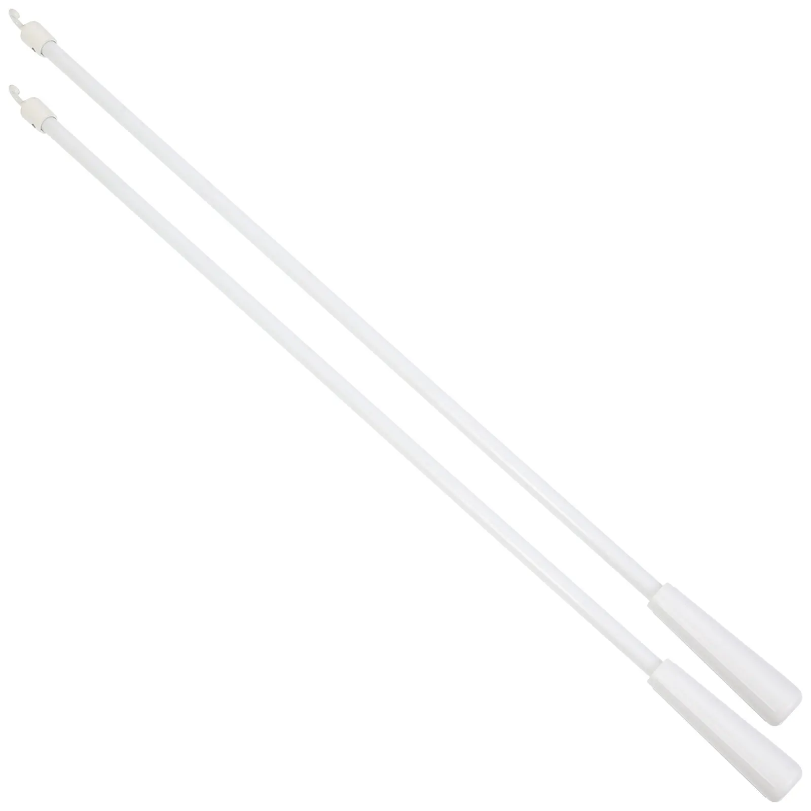 

2pcs 17 Inch Fiberglass Vertical Blind Wand Hook for Curtains No Drill White Rod 42cm 48cm Hardware Accessories