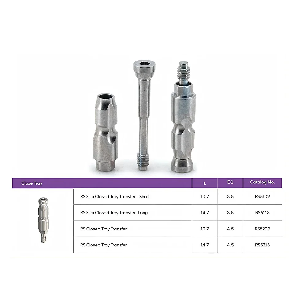 10 Pcs Set Closed Tray Transfer Coping Compatible with Adin Dental Impression Coping Oral Care Prosthetics Restoration Parts