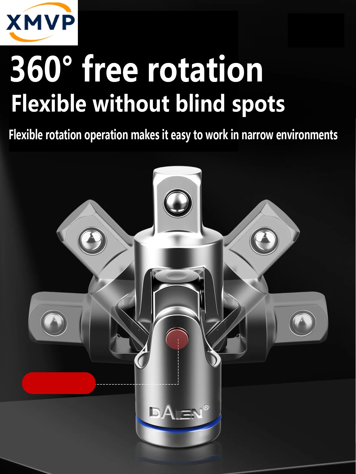 

Универсальное соединение электрического ключа, удлиненная головка для преобразования воздушной банок, головка с вращающимся соединительным стержнем 1/2