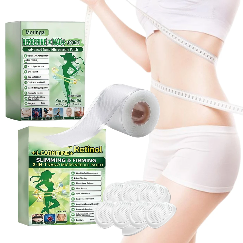 

10-in-1 Berberine X NAD+ Nano Microneedle Firming Patch Natural Extract Weight Management Support Daily Body Care Sticker