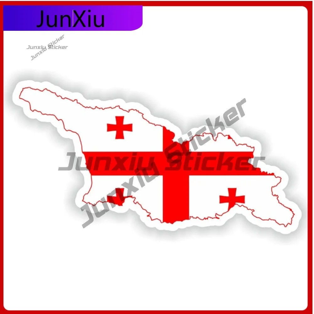 

With National Emblem Detail Georgia Map Flag Stylish Exterior Vehicle Accent Designed For Use On Car Body Bumper And