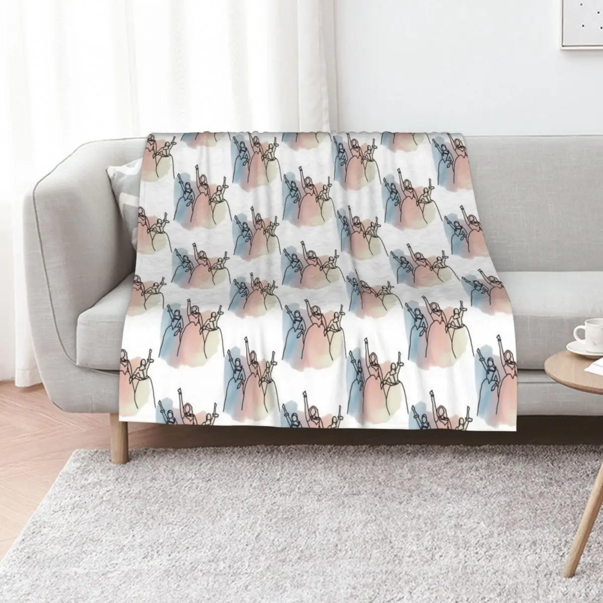 Schuyler Sisters Design Throw Blanket Giant Sofa Loose funny gift Bed Thins Blankets
