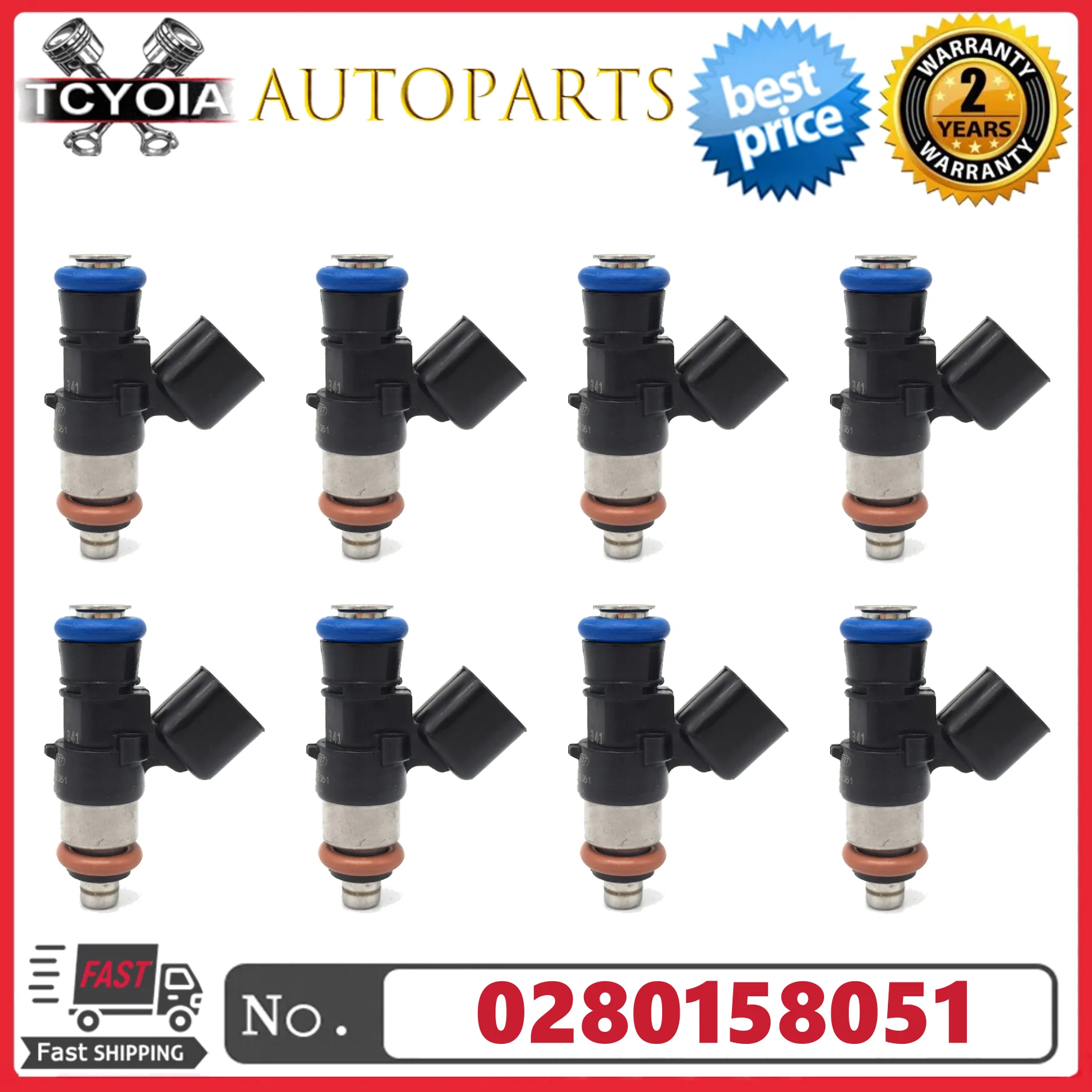 

8 шт./компл. топливных форсунок 0280158051 12576341 для Chevrolet Camaro Corvette, Pontiac G8 GXP и Cadillac CTS 2006-2015