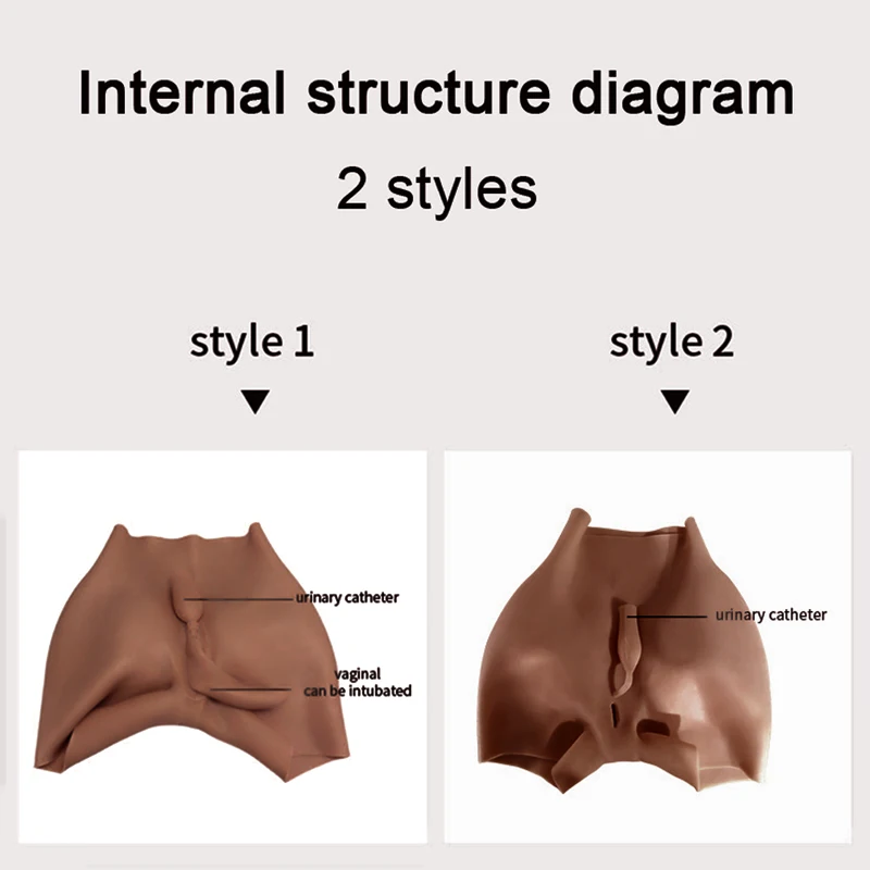 Men Silicone Hip Pad Enhanced thickening Fake Vagina Trousers Cosplay Dress-up Big Ass Underwear Plus Oversized Silicone Pants