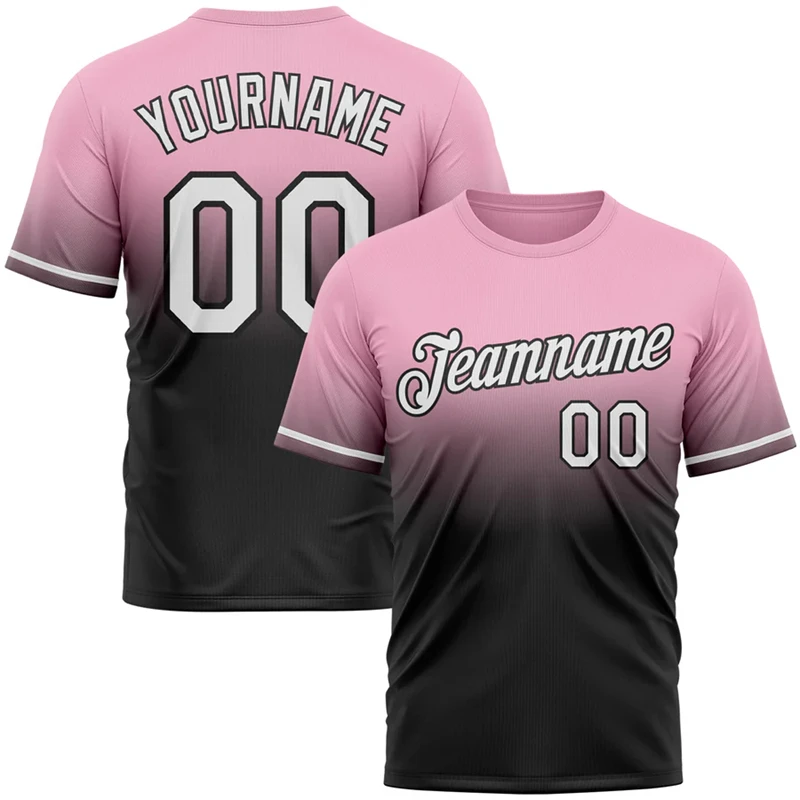 

Fashion Faded Gradient Graphic Football Jersey For Men Custom Name Team Name Number O Neck T Shirts Casual Oversized Sports Tees