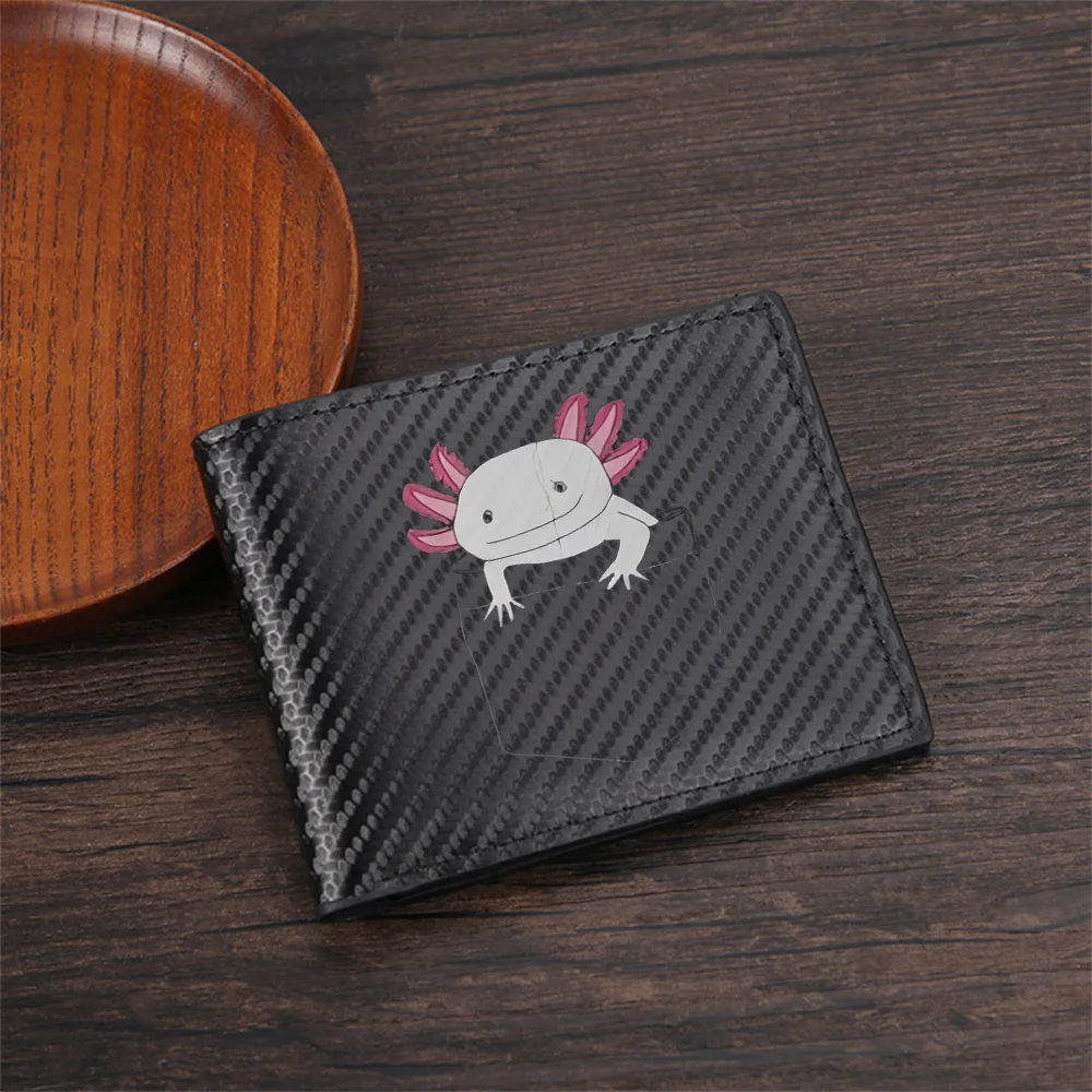 Axolotl in the pocket simple drawing Men's Wallets Simple Business Modern Stylish Printing Design Gifts For Father Boyfriend Chr