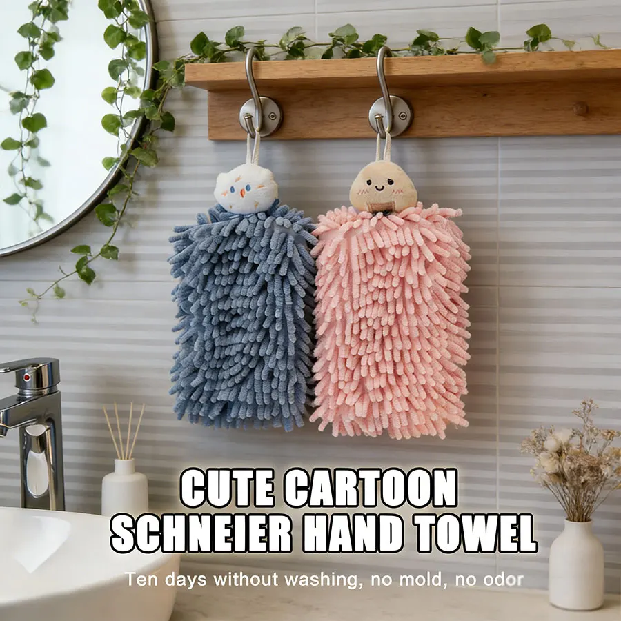 Cute Cartoon Fruit Hand Towel, Thick Absorbent Quick-Dry Hanging Towel for Kitchen & Bathroom Daily Use - Detail 1