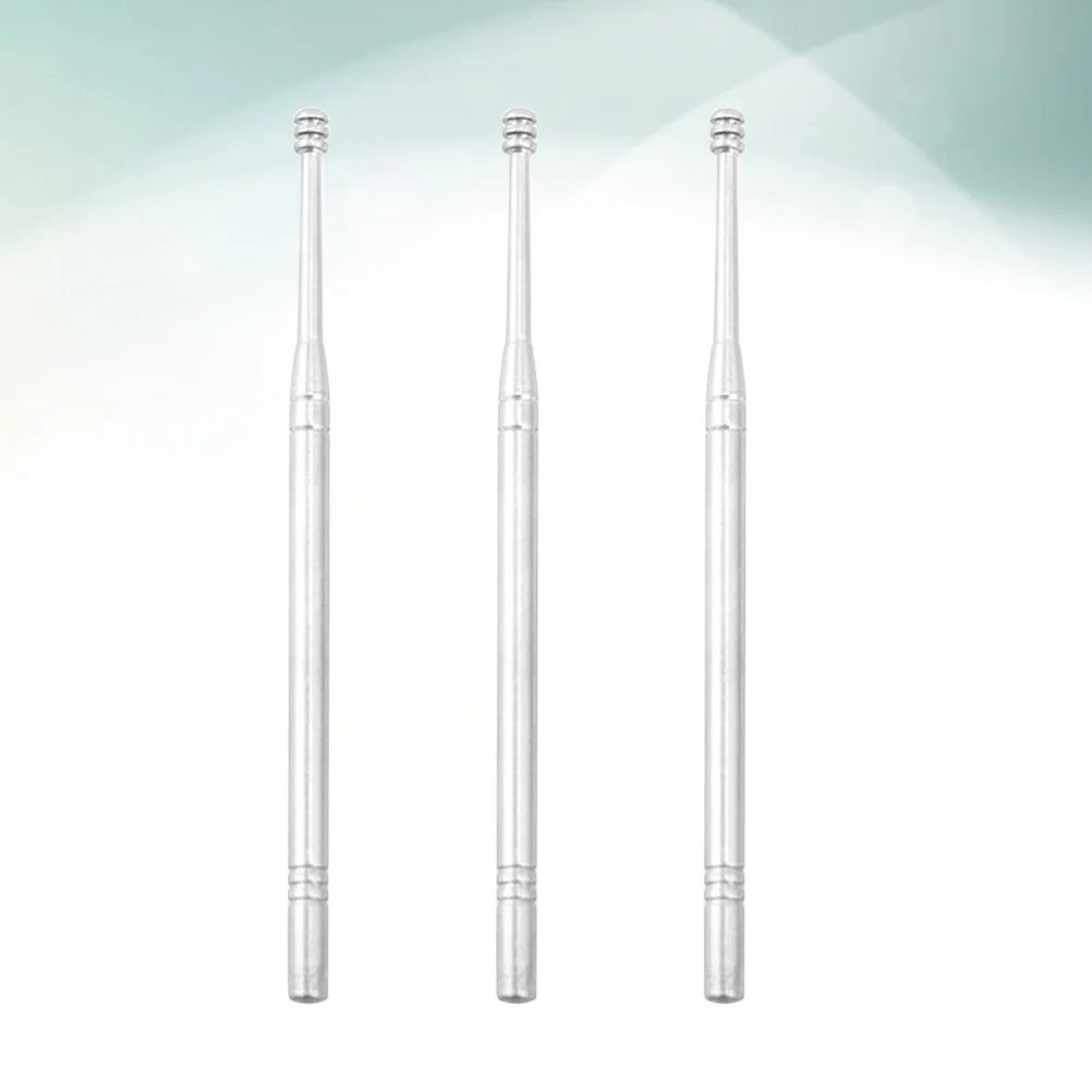 

3 шт. металлические ушные вкладыши из нержавеющей стали, набор инструментов для удаления ушной серы, спиральный пинцет, портативный очиститель ушей для взрослых и детей, серебристый унисекс