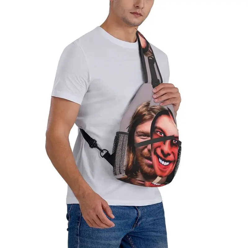 Gepersonaliseerde Aphex Twin Sling Bag Mannen Mode Schouder Crossbody Borst Rugzak Reizen Wandelen Dagrugzak