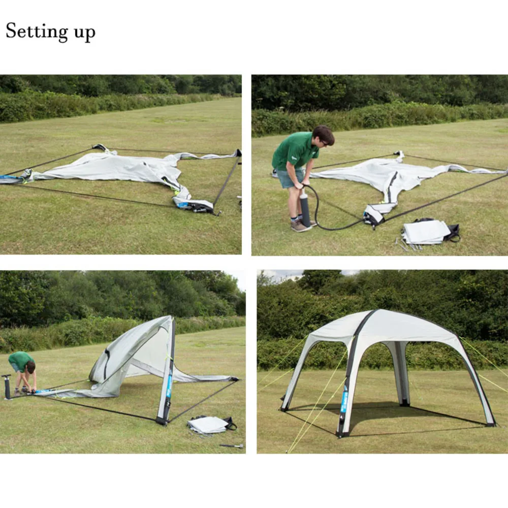 Hot selling：Sunshade Tent  Color Air Shelter Portable Inflatable Tent Camping Shelter Awnings with Inflator