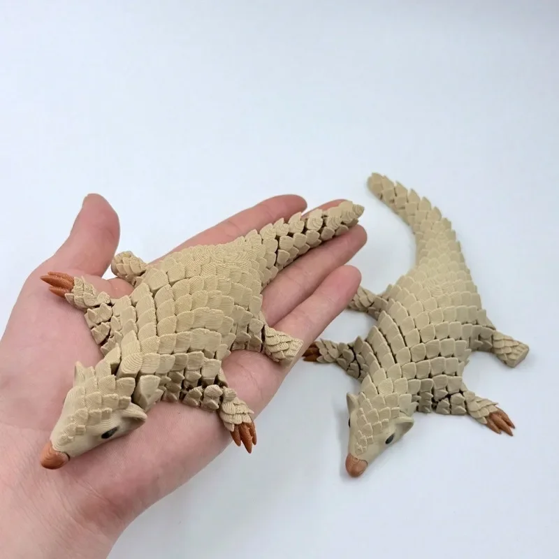 Fun 3D Printed Pangolin Armor Joint Decoration Figurine Model Desktop Ornaments and Collectibles