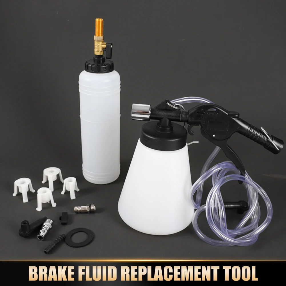 1L 0.75L Capacity Car Brake Bleeder Pumping Fluid Pump Kit Oil Change Purge Tank Tubes Repair Tools Truck Automobile Accessories