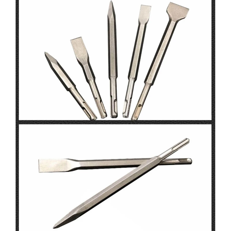 4PCS SDS Meißel Set Point Gouge Flachmeißel Elektrischer Hammerbohrer