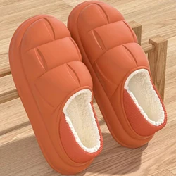 Waterproof cotton slippers for women winter petals autumn and winter new styles indoor home and outdoor cotton shoes for men