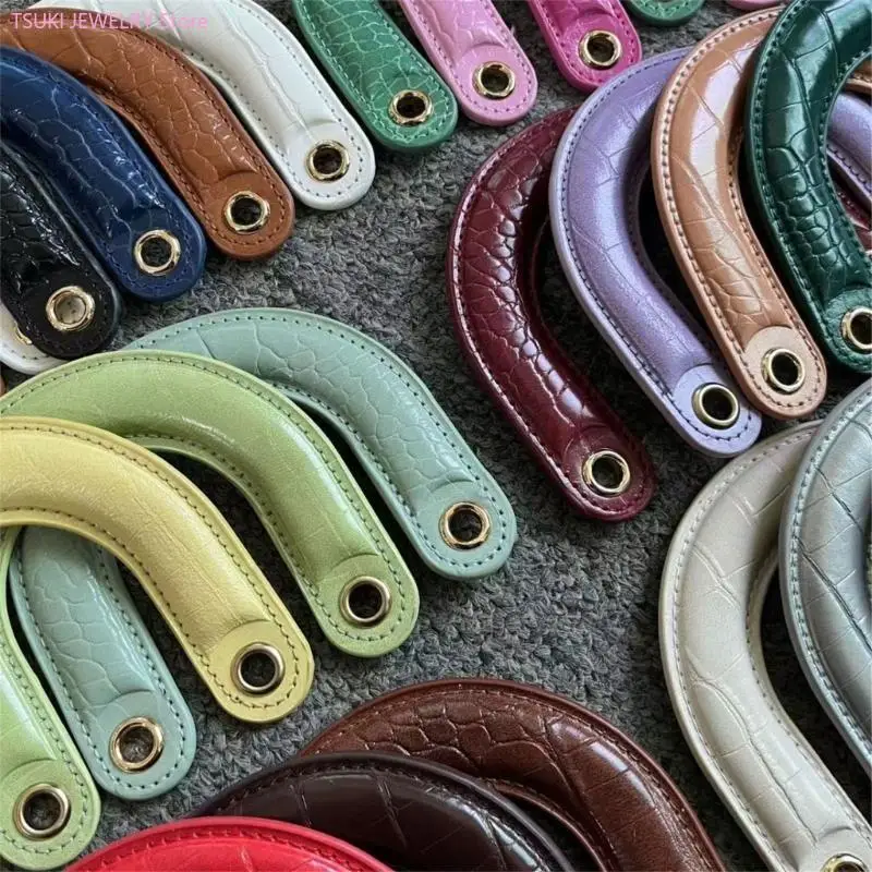 1PC PU Leather Curved Bag Handle Ergonomically Designed For Comfort and Styles For Handmade Bags And Everyday Use