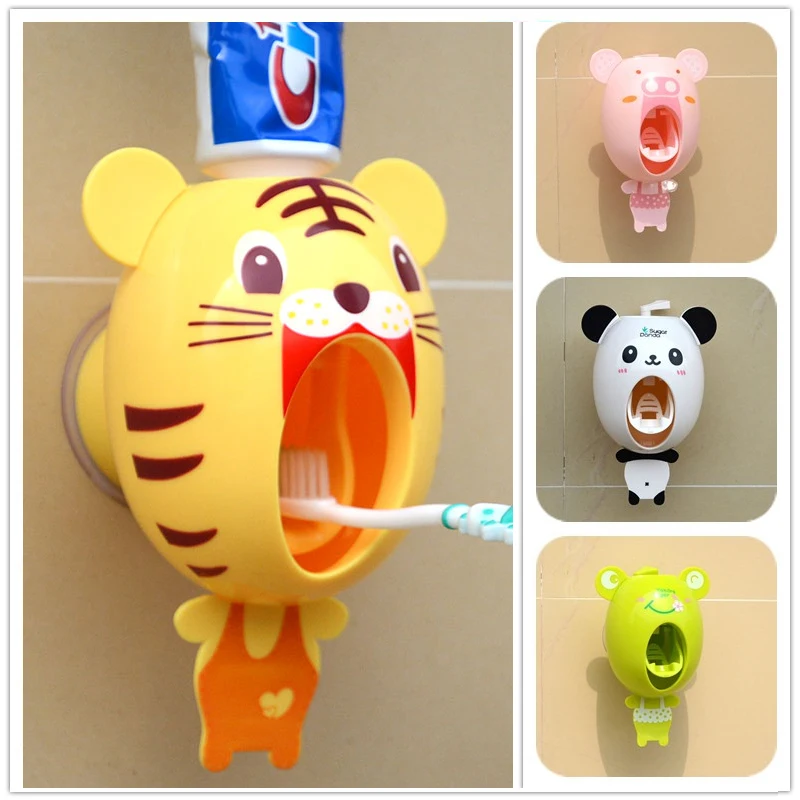 Cartoon Kinder Zahnpasta Squeezer Set Nette Kinder Badezimmer Waschen Kit Zahnpasta Spender