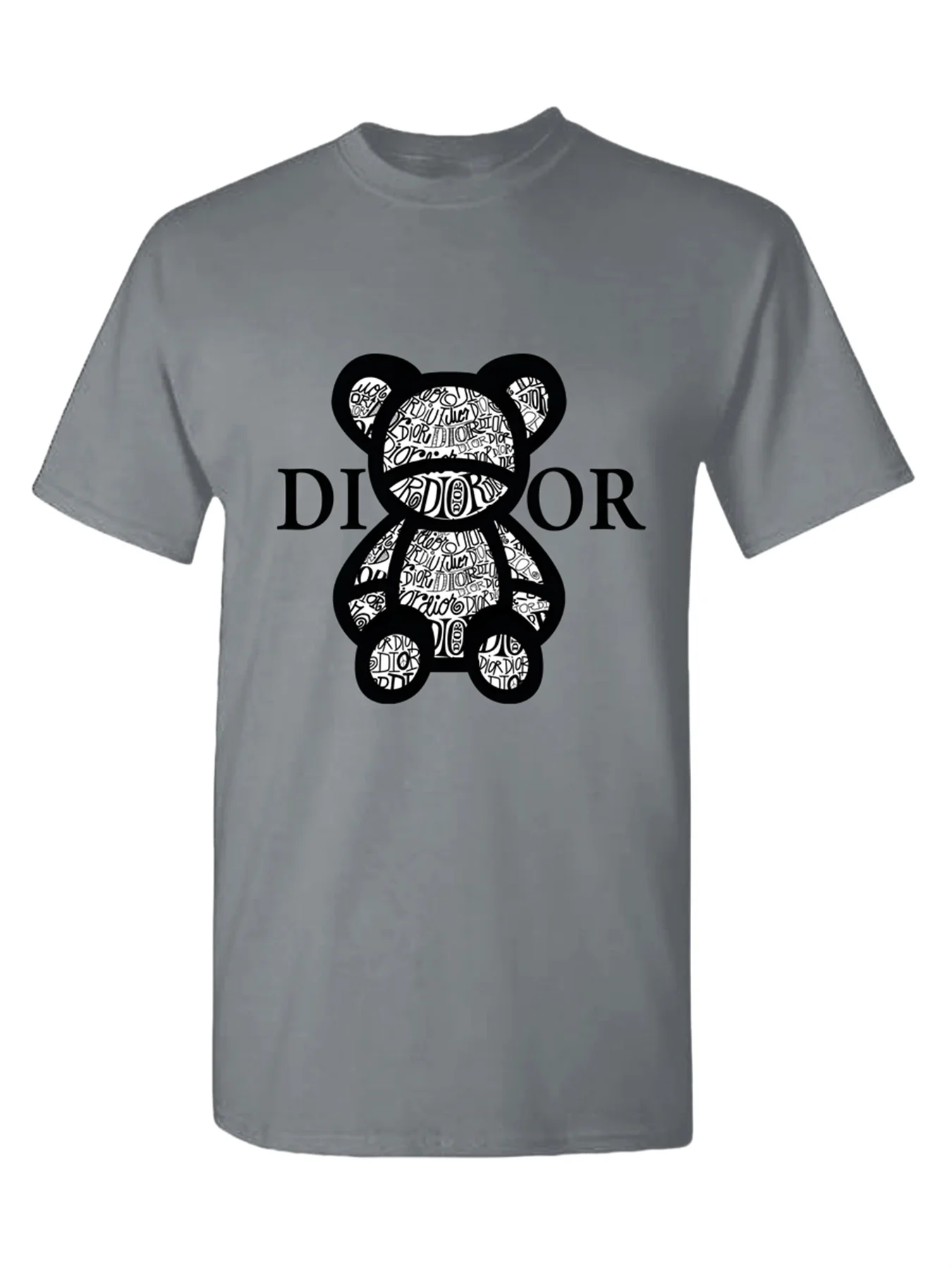 

Men's Short Sleeve Round Collar T-Shirt Outdoor Tee Quick-Dry Hiking Casual Shirt Brand Bear