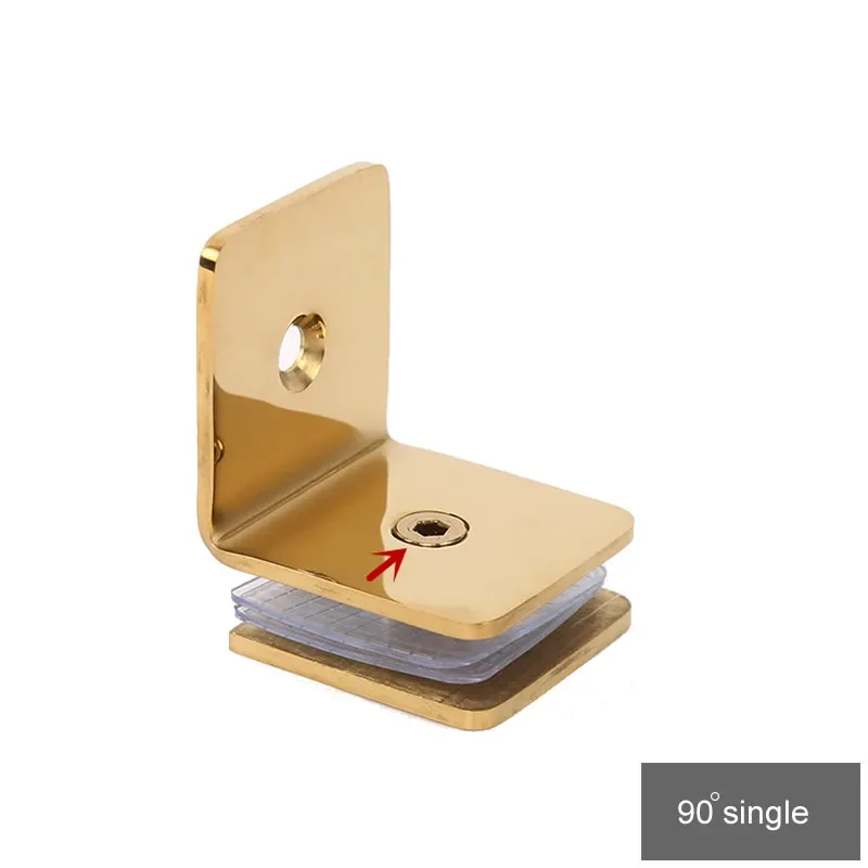

Golden color, glass fixed clamp,shower clip,304 Stainless steel ,finish mirror surface,never rust, bathroom accessories