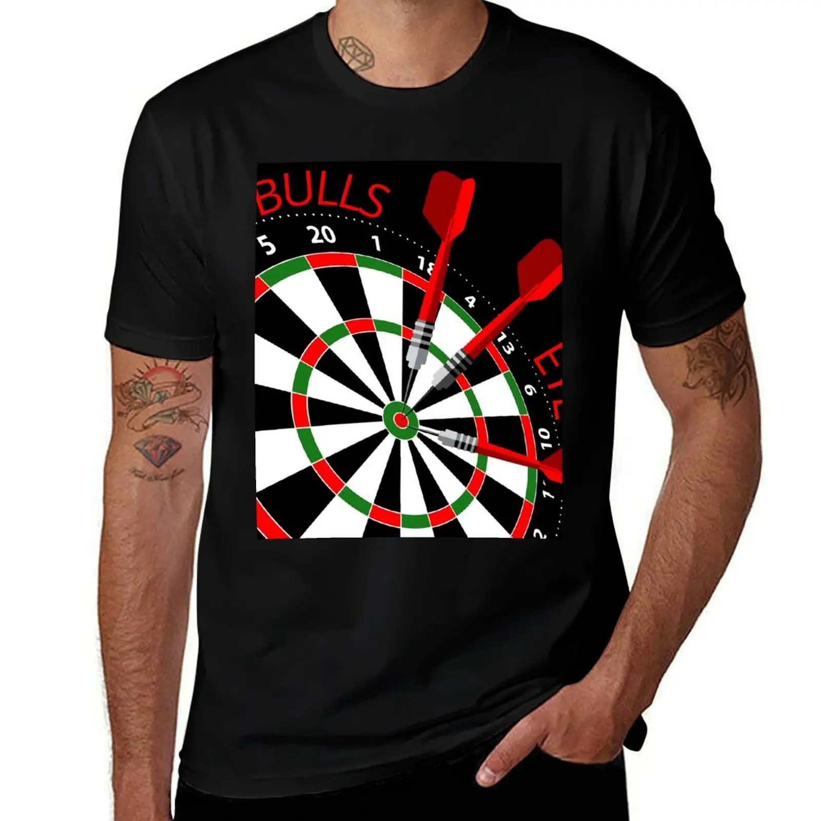 Dartboard Bullseye T-Shirt Trendy Casual Short Sleeve Shirt