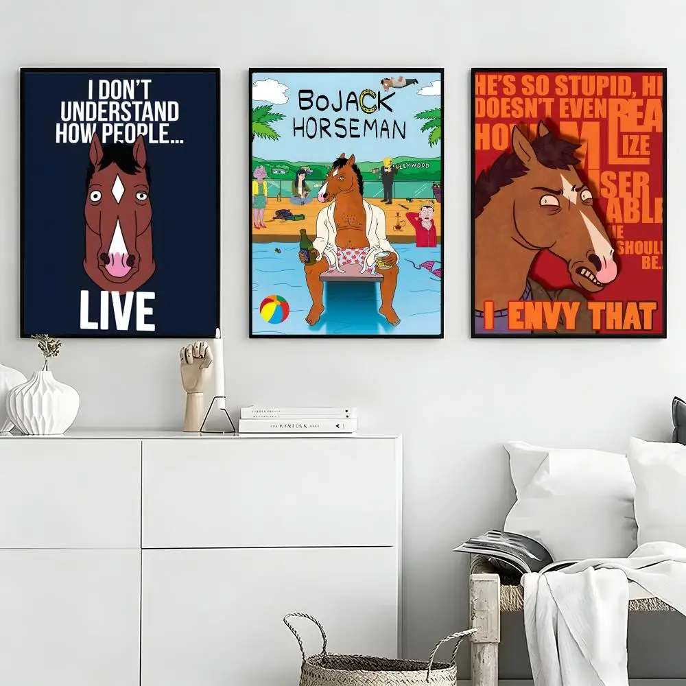 Animation BoJack Horseman Poster High-definition  poster stickers, suitable for bedroom, living room, home decoration