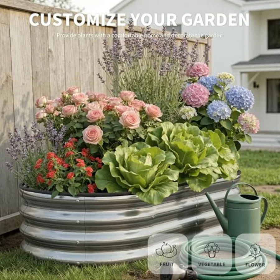 Oval Large Galvanized Metal Ra - огляд і ціна Raised Garden Bed