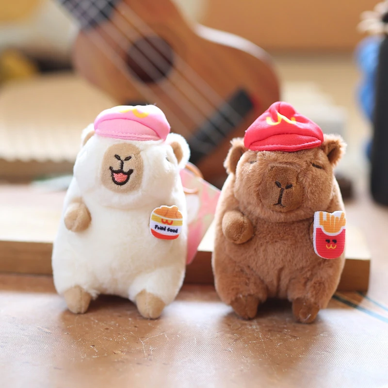 Cute Capibala Pendant Plush Capybara Stuff Toys Doll Keychain Kawaii Accessories Backpack Hanging Ornament Gifts For Children image 2
