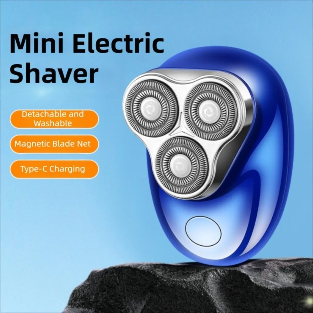 Cordless Mini Electric Shaver Compact Pocket Size Dual-Purpose Design Men Electric Shaver Lightweight USB Rechargeable