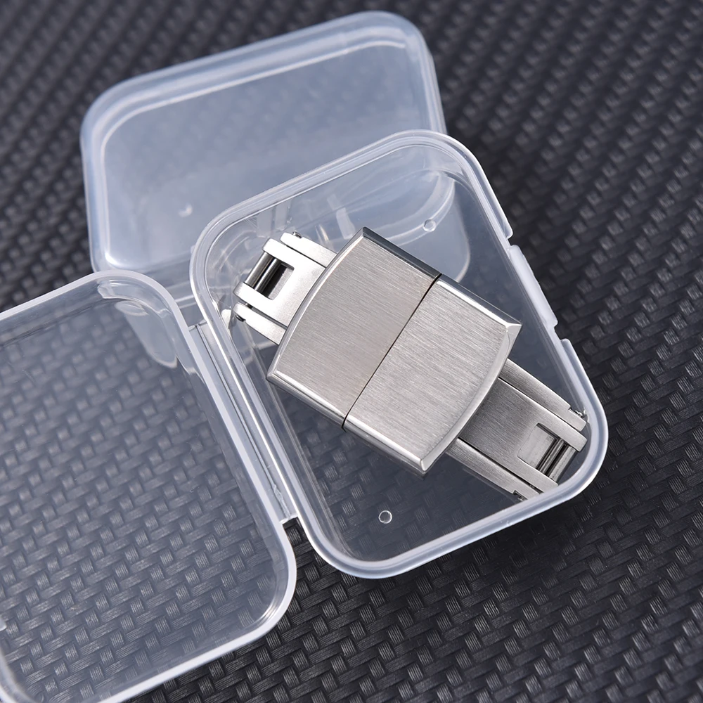 ใหม่พับหัวเข็มขัดคู่คลิกผีเสื้อ 16 มม.18 มม.Fast Release Flat-End Universal CTS สายคล้องแฟชั่นแปรงเหล็กหัวเข็มขัดเดิม