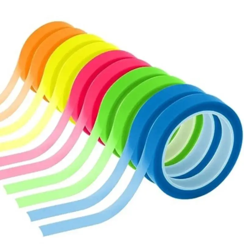 31BA Haftnotizband, selbstklebendes Markierungsband, fluoreszierendes Farbklebeband zum Markieren – Detail 10