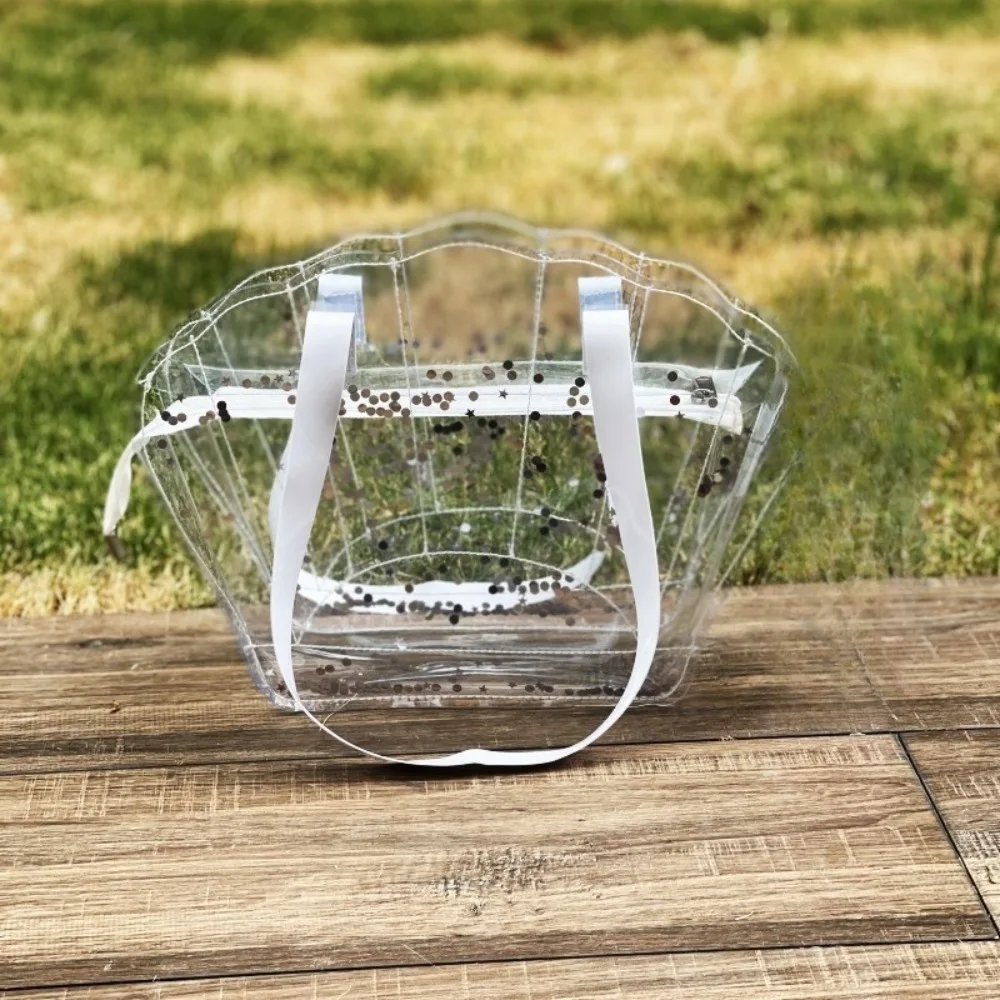 

Повседневная пляжная сумка из ПВХ с блестками, большая вместительная водонепроницаемая сумка в форме ракушки, косметичка, большая сумка, сумка для хранения плавания, тренировочная сумка