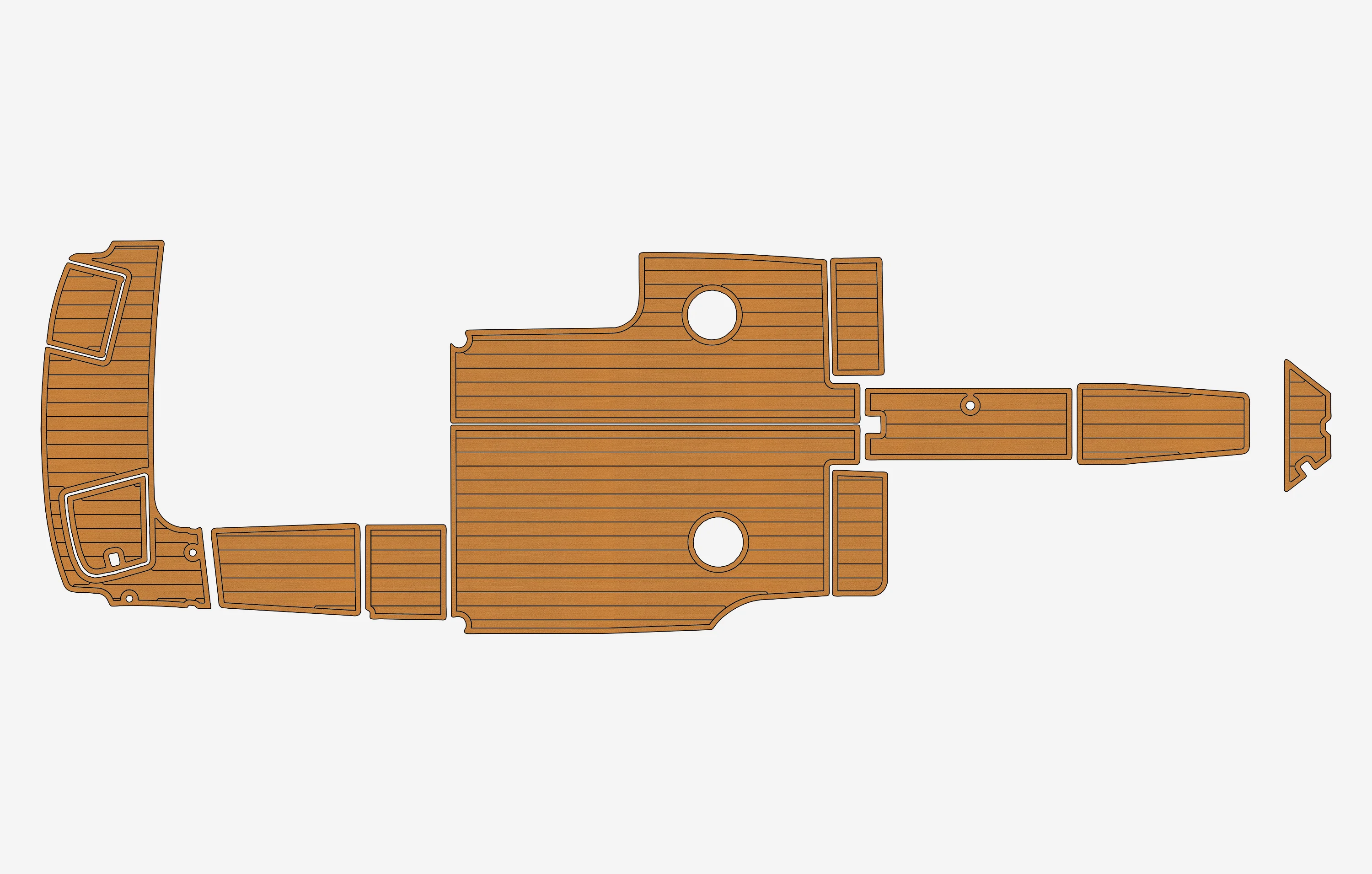 Eva foam Fuax teak seadek marine floor For 2000-2006 Cobalt 246 Cockpit Swim platform bow 1/4