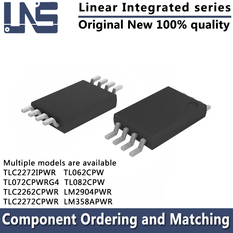 1PCS TL062CPW TL082CPW LM2904PWR LM358APWR TL072CPWRG4 TLC2262CPWR TLC2272CPWR TLC2272IPWR TSSOP-8 Linear Amplifier