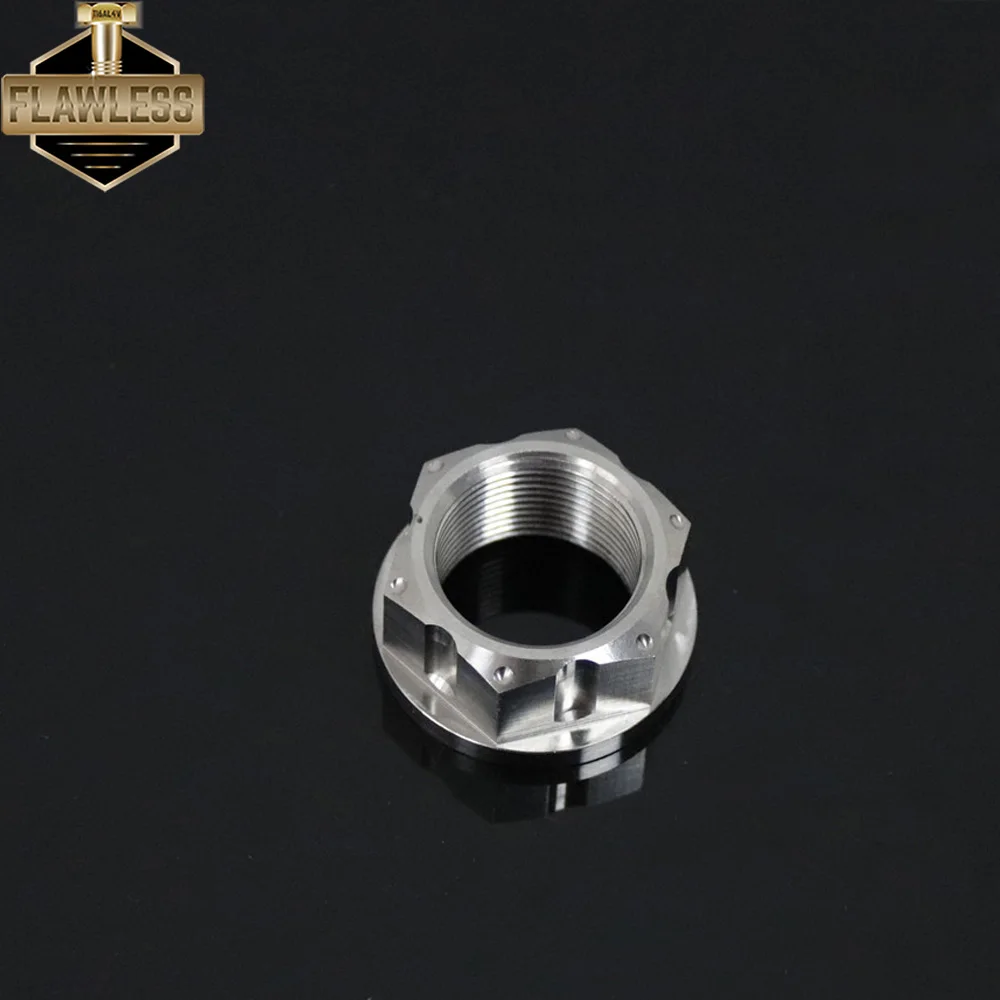 Imagem -05 - Flawsti-eixo Traseiro Porca Swingarm Porca de Titânio para Yamaha Tmax 560 Bmw S1000rr Kawasaki Zx6r Gsx-r1000 M22 M24 M25x1.5 Pitch Gr5