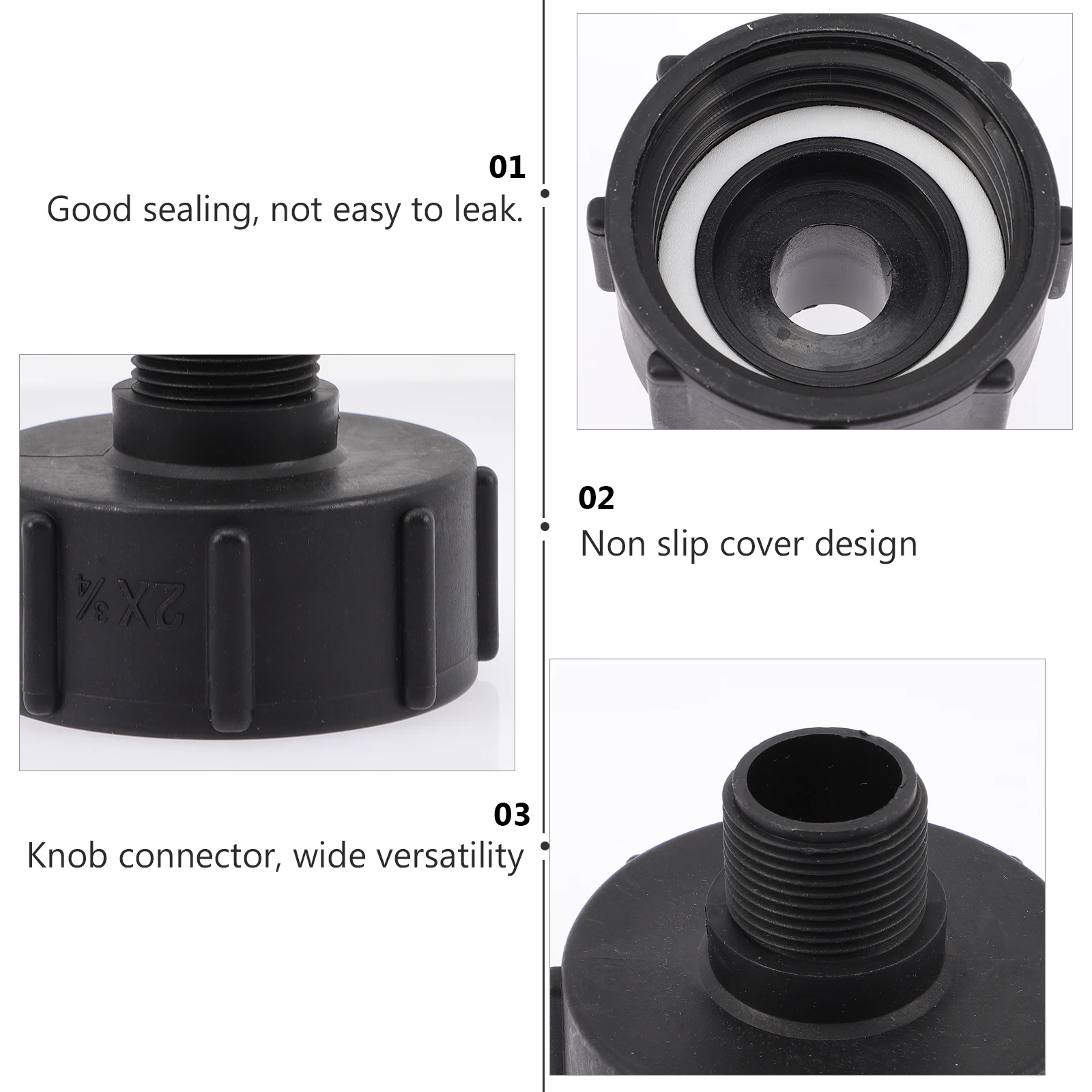 

2pcs Tank Connector Fittings Cover Lock 6cm Pitch 04cm Plastic Garden Hose Tonne Barrel Accessories Tote Adapter IBC Tote Cover